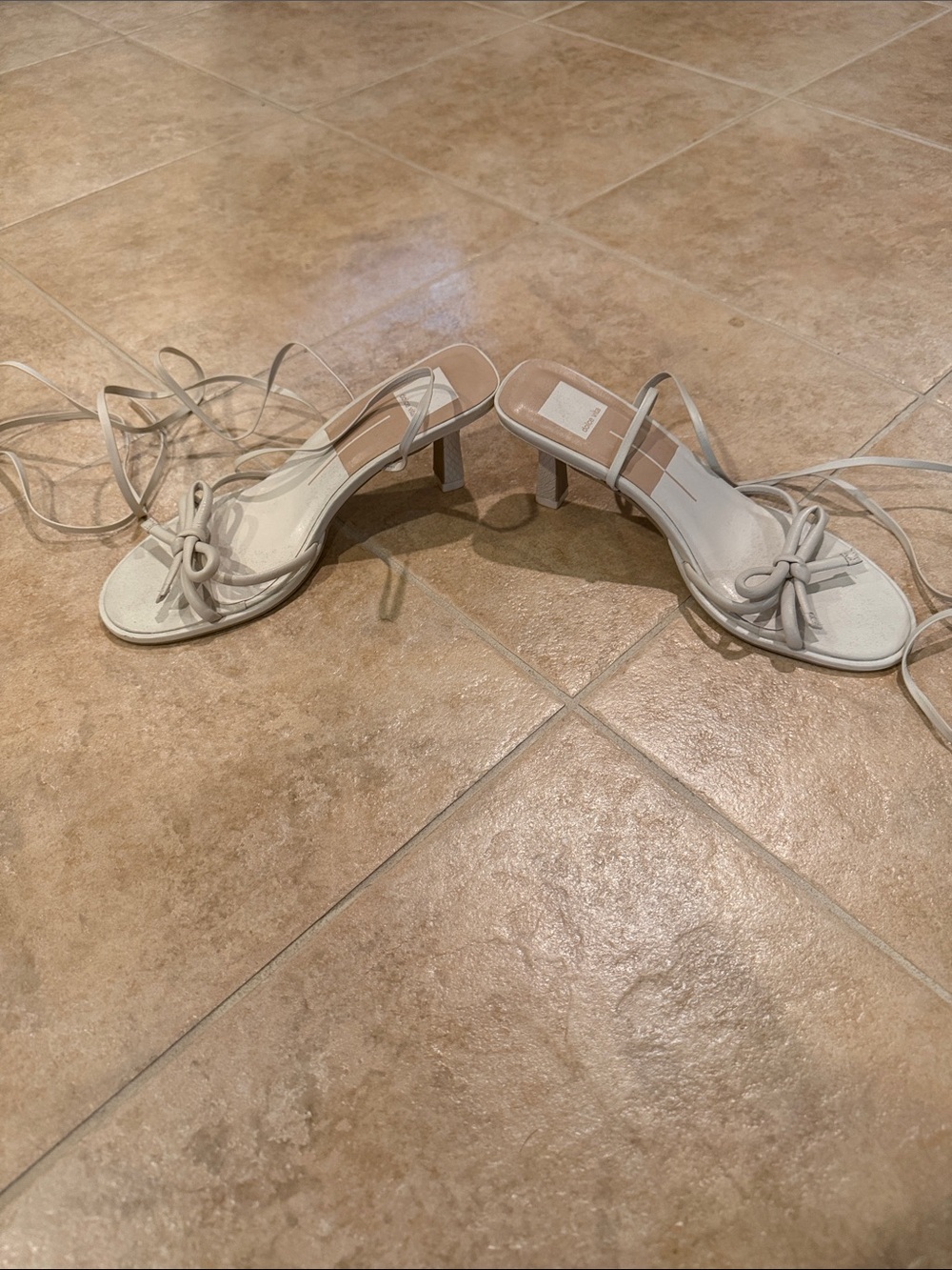 Dolce Vita - ivory Lace-Up Knot Sandals for Women - Picture 2 of 7